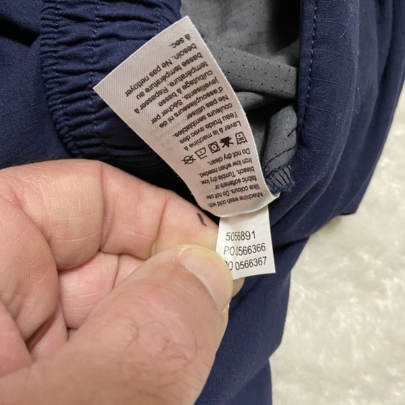 MEC Pants Men's 34 X 32 Navy Nylon Stretch Hiking Drawstring Waist Pockets - Picture 10 of 15